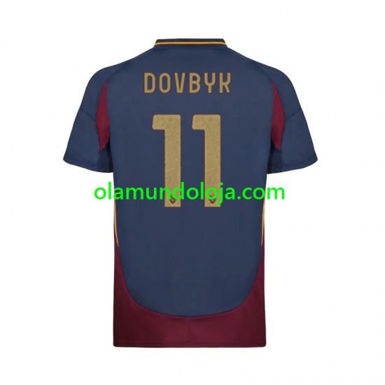 Camisola AS Roma Artem Dovbyk 11 Homem Equipamento Terceiro 2024-2025 Manga Curta